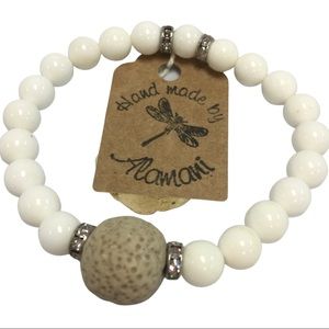 Handmade oil diffuser stone beads bracelet